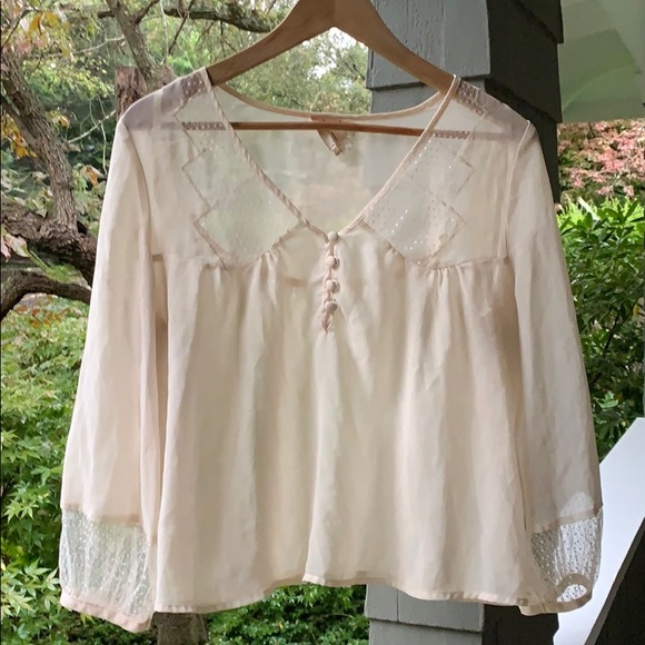 Pins and needles cream blouse with lace - Picture 1 of 4